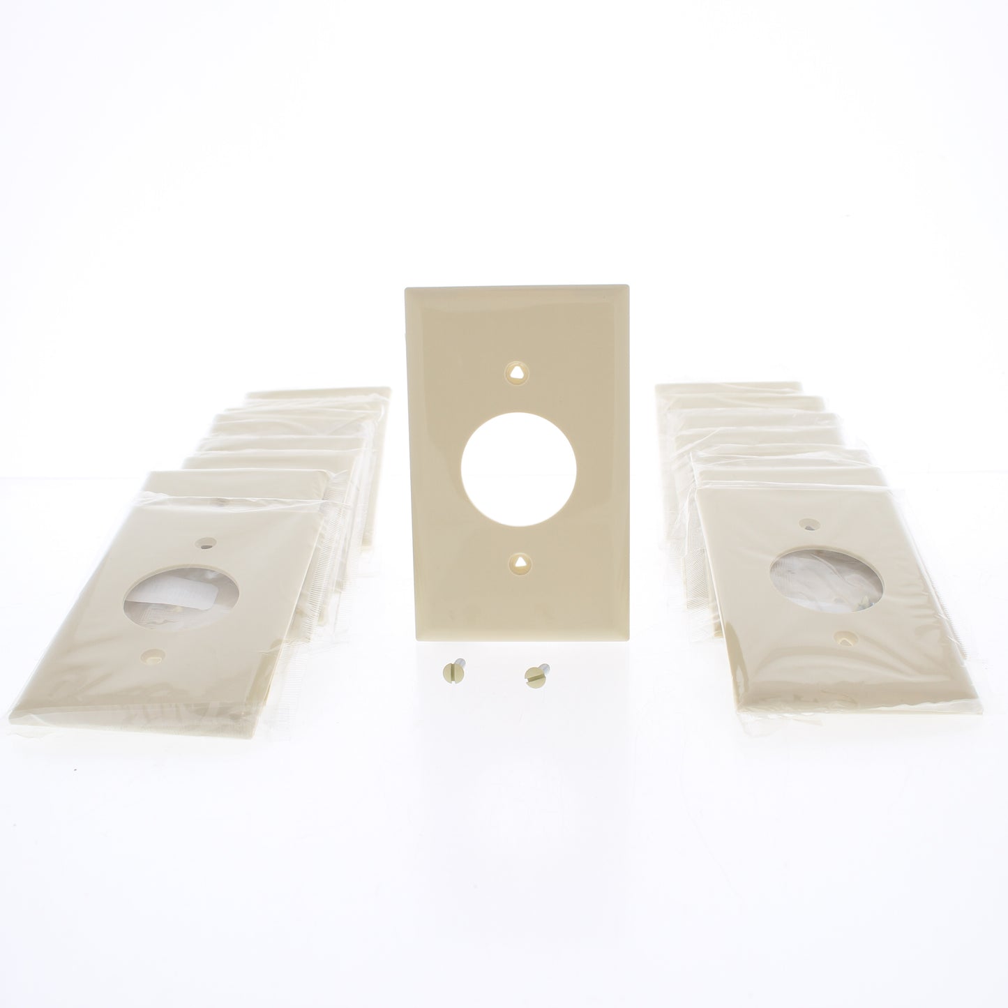 Eaton 5131V Ivory 1-Gang 1.406in. Outlet Unbreakable Nylon Wallplate Cover 15pcs