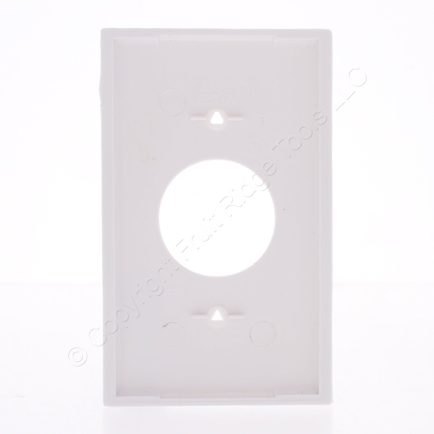 Eaton 5131W White 1-Gang 1.406in. Outlet Unbreakable Standard Wallplate Cover