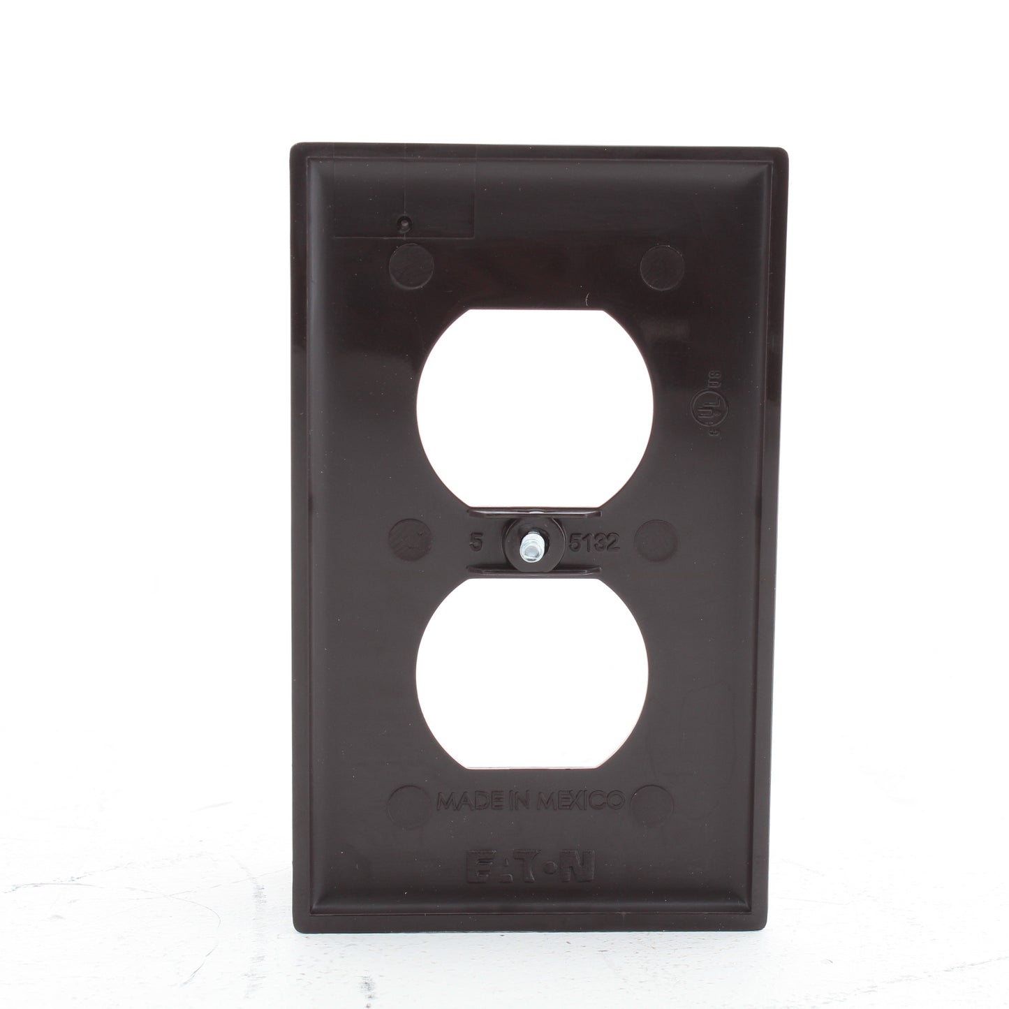 Eaton 5132B Brown 1-Gang Duplex Outlet Unbreakable Nylon Standard Size Wallplate