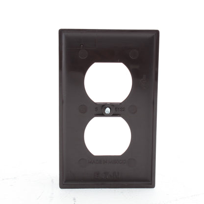 Eaton 5132B Brown 1-Gang Duplex Outlet Unbreakable Nylon Standard Size Wallplate