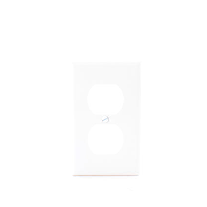 Eaton 5132W White 1-Gang Duplex Unbreakable Nylon Standard Wallplate Cover 10pcs
