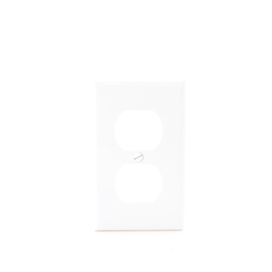 Eaton 5132W White 1-Gang Duplex Unbreakable Nylon Standard Wallplate Cover 10pcs