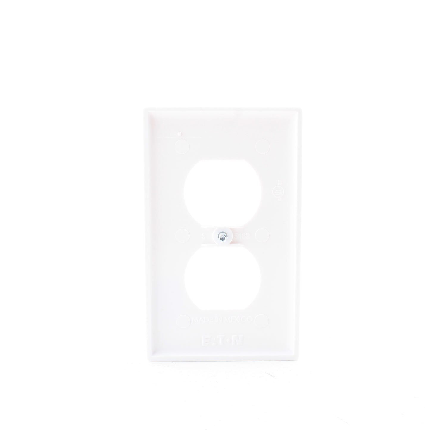 Eaton 5132W White 1-Gang Duplex Unbreakable Nylon Standard Wallplate Cover 10pcs