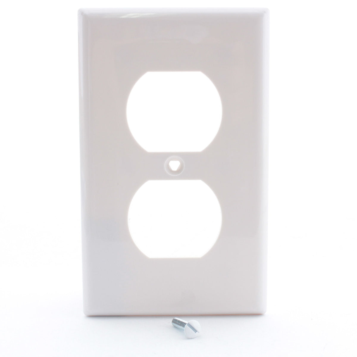 Eaton 5132W White 1-Gang Duplex Receptacle Outlet Unbreakable Nylon Wallplate