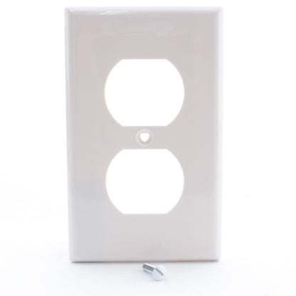 Eaton 5132W White 1-Gang Duplex Receptacle Outlet Unbreakable Nylon Wallplate