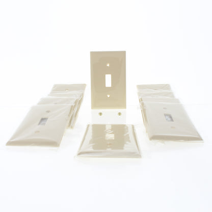 Eaton 5134V Ivory 1-Gang Toggle Unbreakable Nylon Standard Wallplate Cover 10pcs