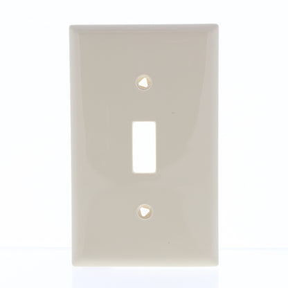 Eaton 5134V Ivory 1-Gang Toggle Unbreakable Nylon Standard Wallplate Cover 10pcs