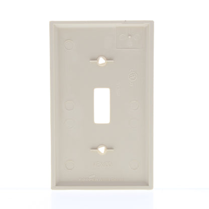 Eaton 5134V Ivory 1-Gang Toggle Unbreakable Nylon Standard Wallplate Cover 10pcs