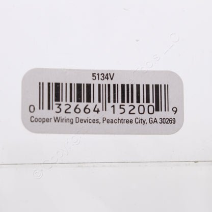 Eaton 5134V Ivory 1-Gang Toggle Switch Unbreakable Nylon Standard Size Wallplate
