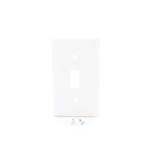 Eaton 5134W White 1-Gang Toggle Unbreakable Nylon Standard Wallplate Cover 10pcs