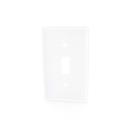 Eaton 5134W White 1-Gang Toggle Unbreakable Nylon Standard Wallplate Cover 10pcs