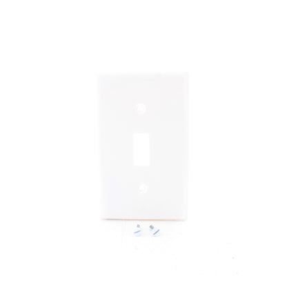 Eaton 5134W White 1-Gang Toggle Switch Unbreakable Nylon Standard Size Wallplate