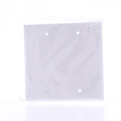 Eaton 5137W White 2-Gang Blank Unbreakable Nylon Wallplate Cover Box Mount 10pcs
