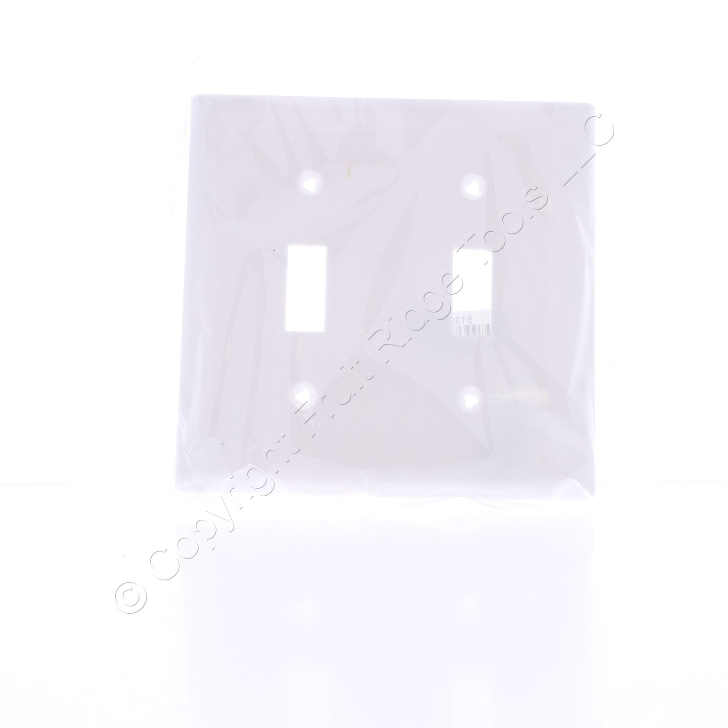 Eaton 5139W White 2-Gang Toggle Unbreakable Nylon Standard Wallplate Cover 10pcs