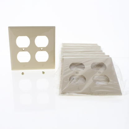 Eaton 5150V Ivory 1-Gang Duplex Unbreakable Nylon Standard Wallplate Cover 10pcs