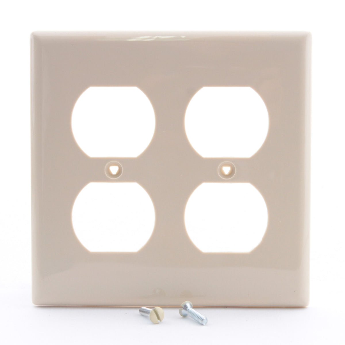Eaton 5150V Ivory 2-Gang Receptacle Unbreakable Wallplate Duplex Outlet Cover