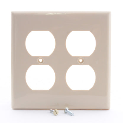 Eaton 5150V Ivory 2-Gang Receptacle Unbreakable Wallplate Duplex Outlet Cover