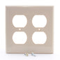 Eaton 5150V Ivory 2-Gang Receptacle Unbreakable Wallplate Duplex Outlet Cover