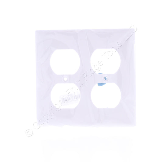 Eaton 5150W White 2-Gang Duplex Outlet Unbreakable Nylon Standard Size Wallplate
