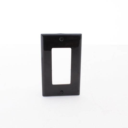 Eaton 5151BK Black 1-Gang Decorator Unbreakable Nylon Standard Wallplate Cover