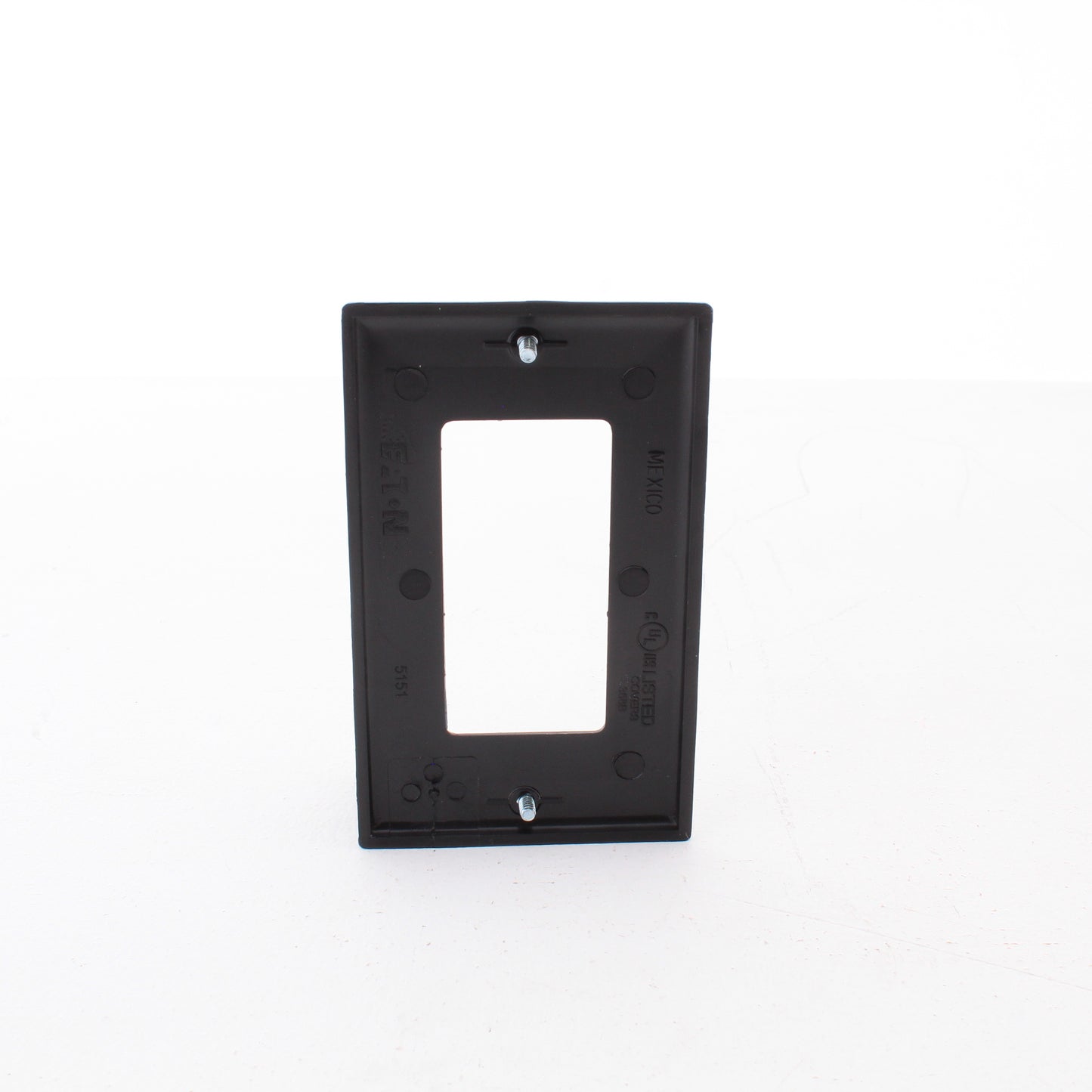 Eaton 5151BK Black 1-Gang Decorator Unbreakable Nylon Standard Wallplate Cover