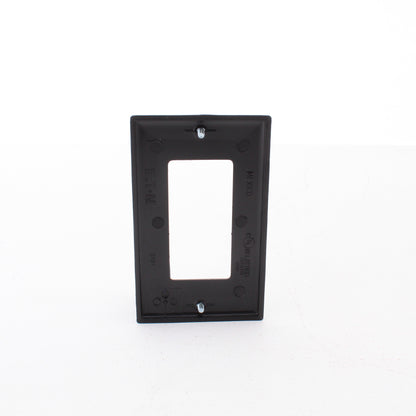 Eaton 5151BK Black 1-Gang Decorator Unbreakable Nylon Standard Wallplate Cover