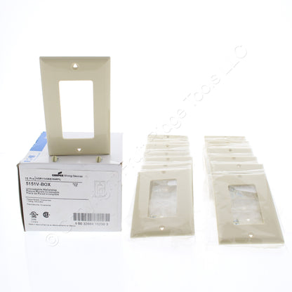 Eaton 5151V Ivory 1-Gang Decorator Unbreakable Standard Wallplate Cover 15pcs