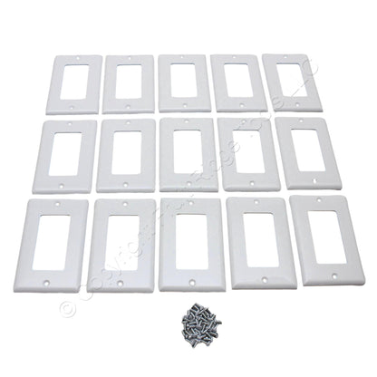 Eaton 5151W White 1-Gang Unbreakable Decorator Standard Wallplate Cover 15pcs