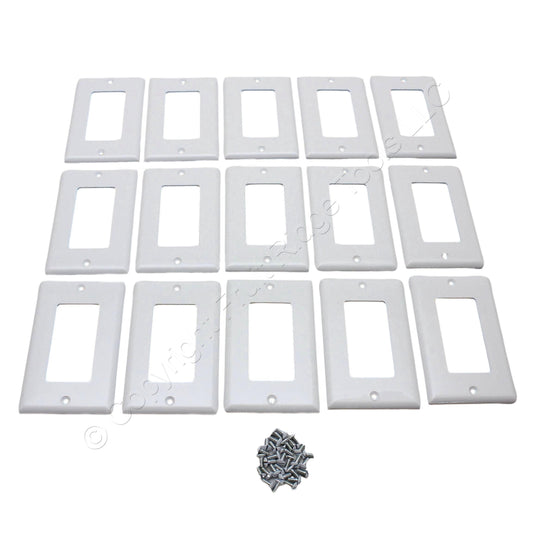 Eaton 5151W White 1-Gang Unbreakable Decorator Standard Wallplate Cover 15pcs