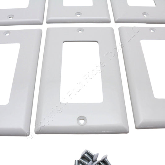 Eaton 5151W White 1-Gang Unbreakable Decorator Standard Wallplate Cover 15pcs