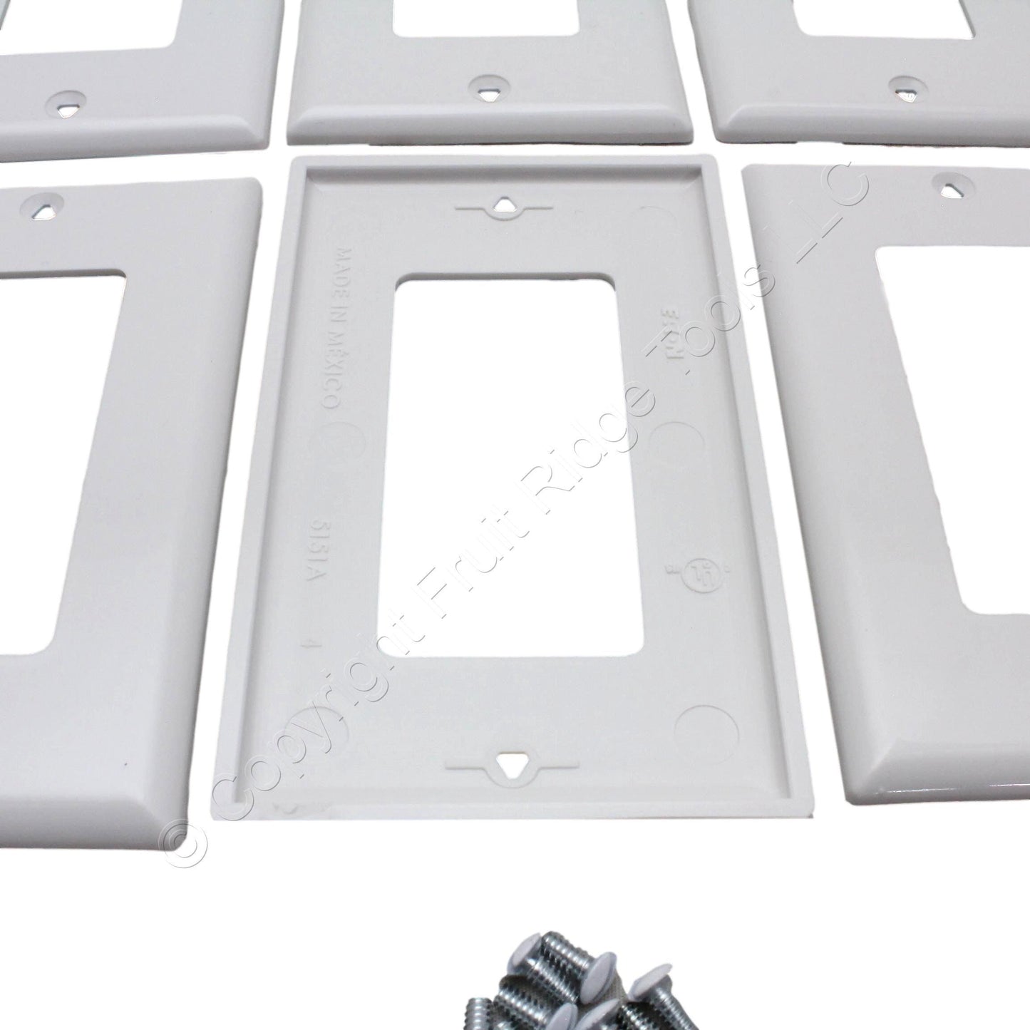 Eaton 5151W White 1-Gang Unbreakable Decorator Standard Wallplate Cover 15pcs