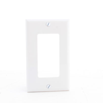 Eaton 5151W White 1-Gang Decorator Unbreakable Nylon Standard Wallplate Cover