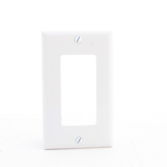 Eaton 5151W White 1-Gang Decorator Unbreakable Nylon Standard Wallplate Cover