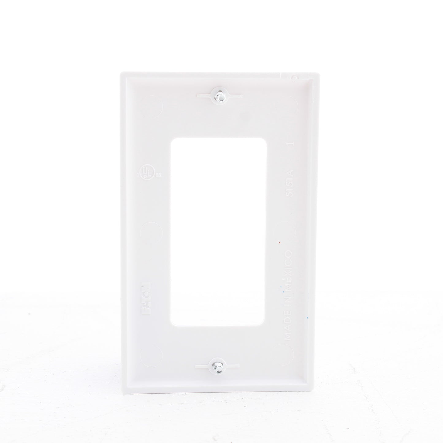 Eaton 5151W White 1-Gang Decorator Unbreakable Nylon Standard Wallplate Cover
