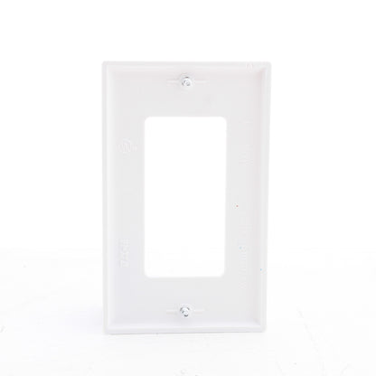 Eaton 5151W White 1-Gang Decorator Unbreakable Nylon Standard Wallplate Cover