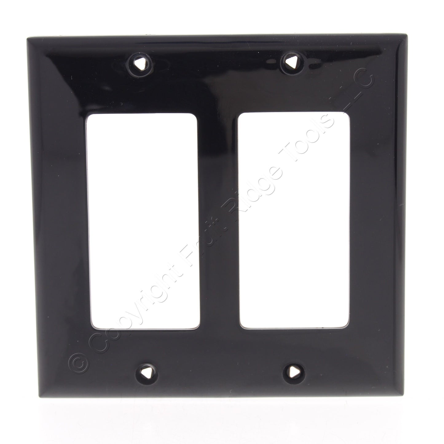 Eaton 5152BK Black 2-Gang Decorator Unbreakable Nylon Standard Wallplate Cover