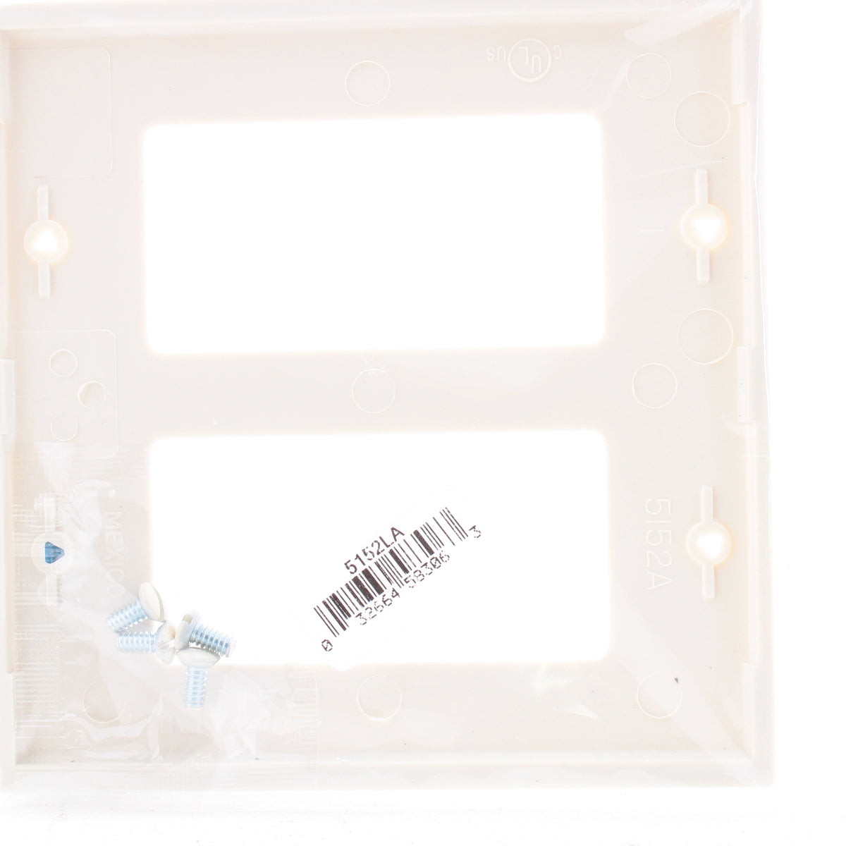 Eaton 5152LA Light Almond 2-Gang Decorator GFI Unbreakable Nylon Wallplate Cover