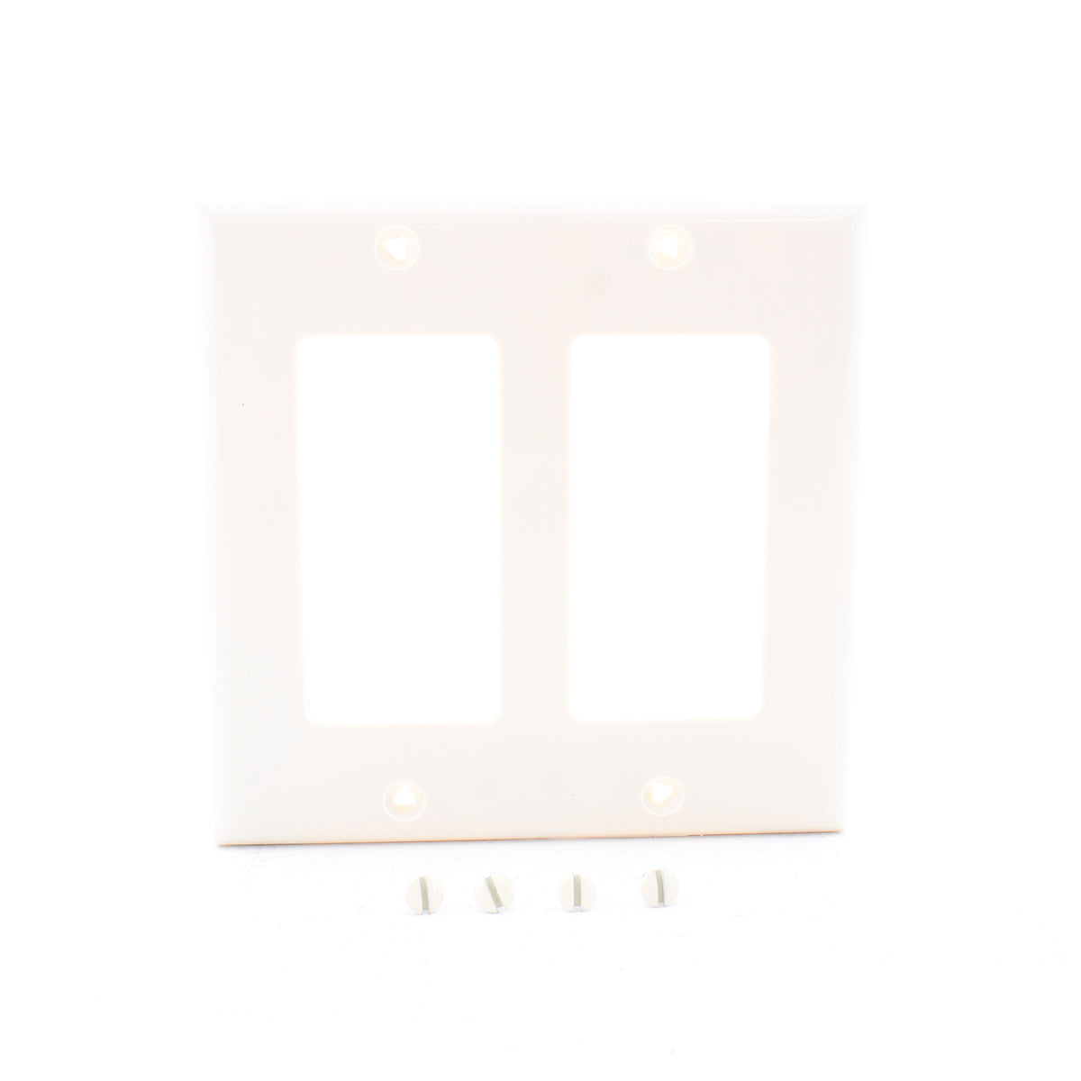 Eaton 5152LA Light Almond 2-Gang Decorator GFI Unbreakable Nylon Wallplate Cover