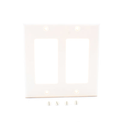 Eaton 5152LA Light Almond 2-Gang Decorator GFI Unbreakable Nylon Wallplate Cover