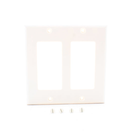 Eaton 5152LA Light Almond 2-Gang Decorator GFI Unbreakable Nylon Wallplate Cover