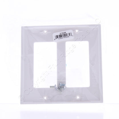 Eaton 5152W White 2-Gang Decorator Unbreakable Standard Wallplate Cover 10pcs