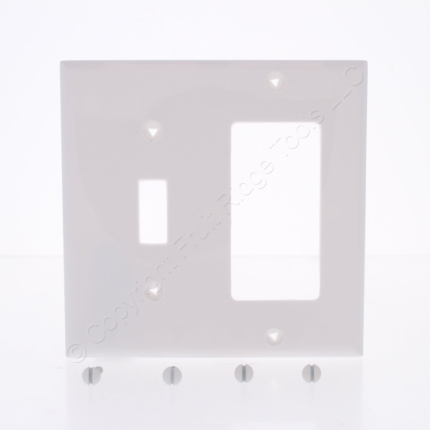 Eaton 5153W White 2-Gang Toggle Switch Decorator GFI Unbreakable Wallplate 10pcs