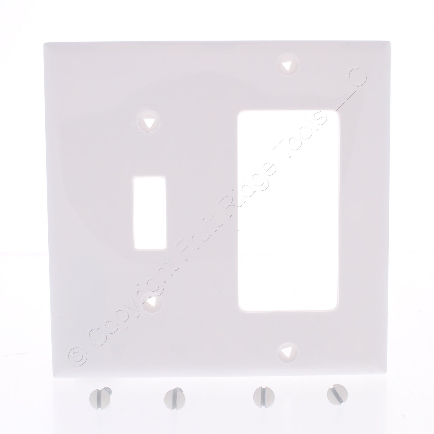 Eaton 5153W White 2-Gang Toggle Switch Decorator GFI Unbreakable Nylon Wallplate