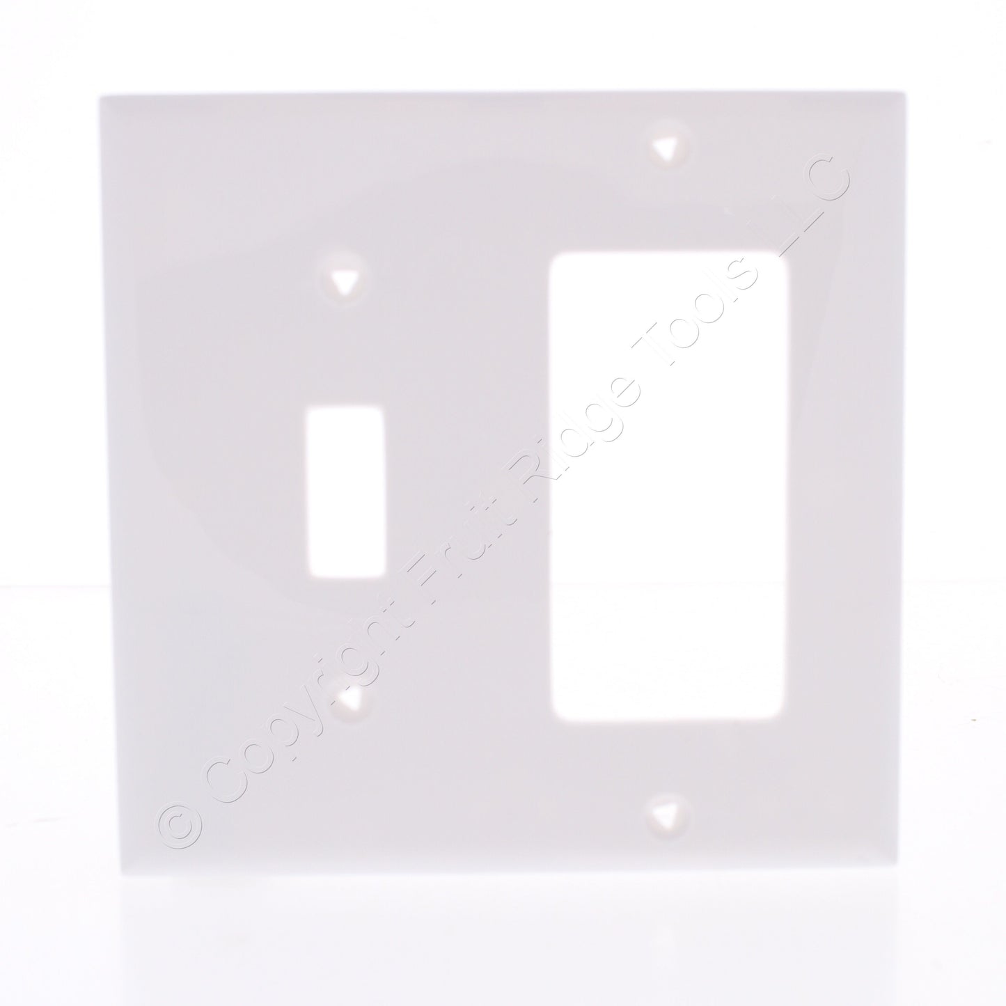 Eaton 5153W White 2-Gang Toggle Switch Decorator GFI Unbreakable Nylon Wallplate
