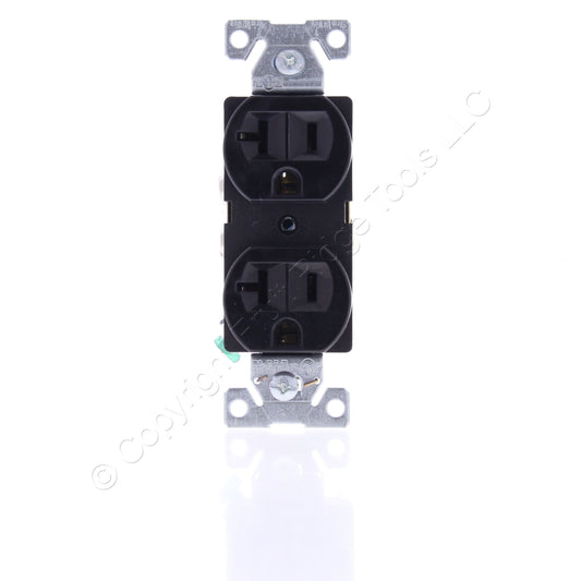 Eaton Black Heavy Duty Grade Duplex Receptacle Outlet Nema 5-20R 20A 125V 5362BK