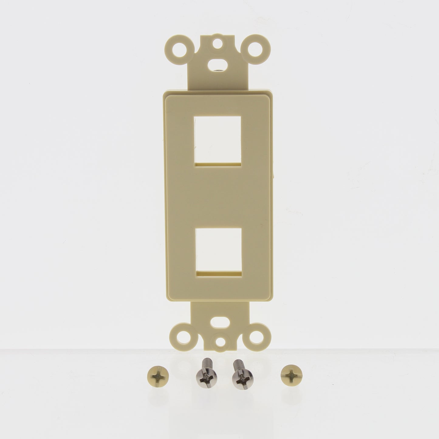 Eaton 5522-5EV Ivory 1-Gang 2-Port Unbreakable Nylon Mid-Size Wallplate Cover