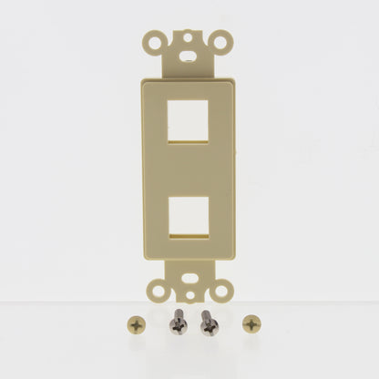 Eaton 5522-5EV Ivory 1-Gang 2-Port Unbreakable Nylon Mid-Size Wallplate Cover