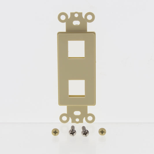 Eaton 5522-5EV Ivory 1-Gang 2-Port Unbreakable Nylon Mid-Size Wallplate Cover