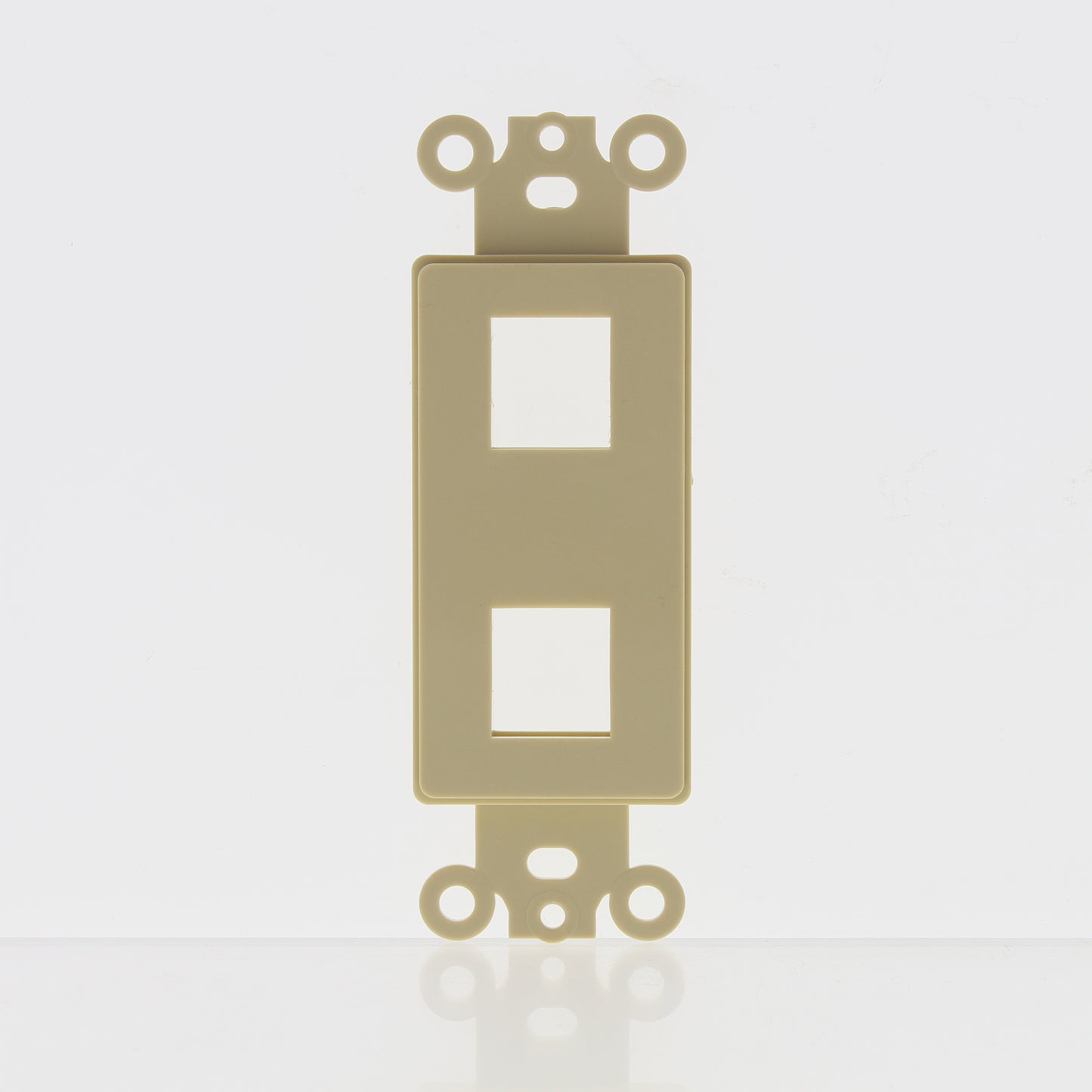 Eaton 5522-5EV Ivory 1-Gang 2-Port Unbreakable Nylon Mid-Size Wallplate Cover