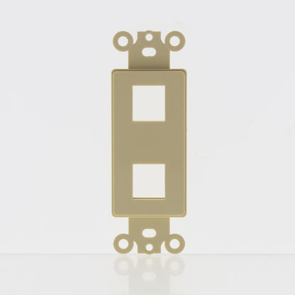 Eaton 5522-5EV Ivory 1-Gang 2-Port Unbreakable Nylon Mid-Size Wallplate Cover